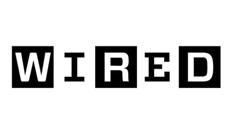 The logo of the website Wired, displaying the word in black and white.